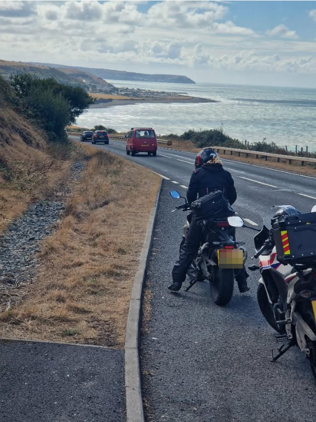 Motorcycle ride along the coast